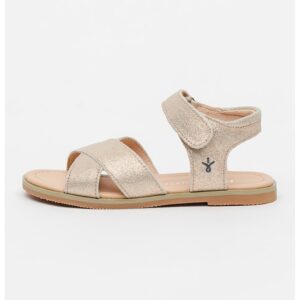 Sandale de piele intoarsa cu velcro Rose - Auriu rose