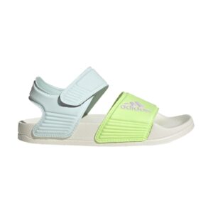 Sandale cu velcro si logo Adilette - Verde neon/Albastru pal