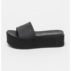 Papuci cu talpa flatform - Negru