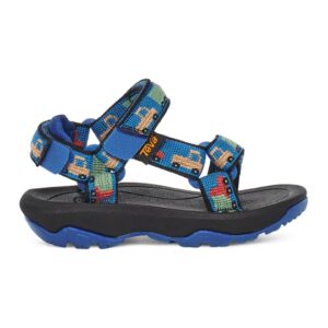 Sandale cu inchidere velcro si model Hurricane - Verde/Albastru