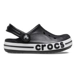 Saboti slingback cu logo in relief pe talpa - Alb/Negru