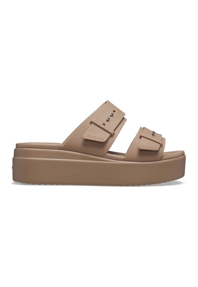 Papuci wedge de cauciuc Brooklyn2 - Maro deschis