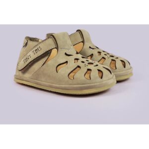 Sandale Barefoot din piele naturala - Tally - Bej - Bej