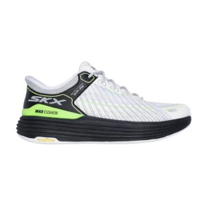 Pantofi slip-ins din material textil - pentru alergare Max Cushioning Suspension - Alb/Negru/Verde lime