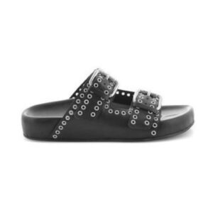 Papuci dama Piele naturala - Negru - Negru