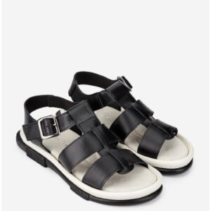 Sandale dama din piele naturala - culoare neagra - Negru
