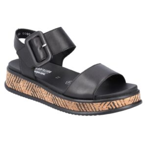 Sandale casual - dama -  REVOLUTION - W0800-00 negru - piele ecologica - Negru