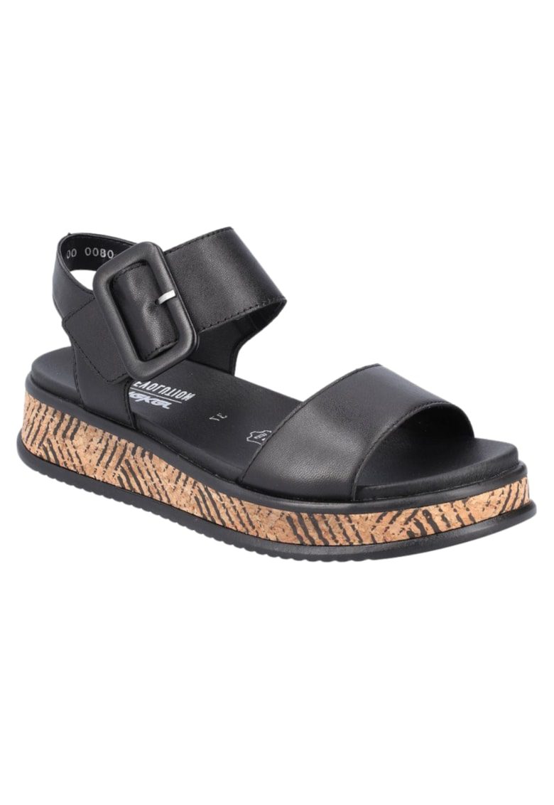 Sandale casual - dama - REVOLUTION - W0800-00 negru - piele ecologica - Negru