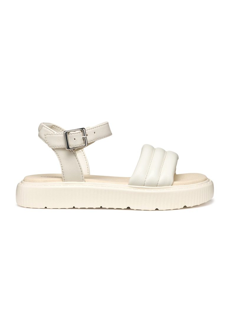 Sandale de piele ecologica - Crem