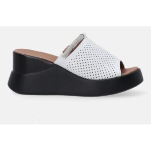 Papuci cu platforma din piele