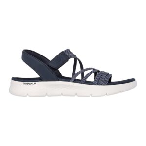 Sandale de piele ecologica cu velcro - Bleumarin