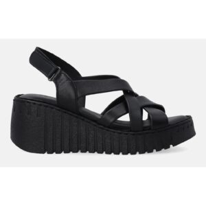 Sandale din piele naturala cu talpa wedge