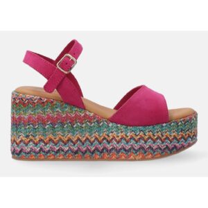 Sandale wedge din piele intoarsa