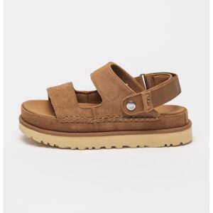 Sandale din piele intoarsa cu velcro Goldenstar - Maro