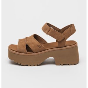 Sandale din piele intoarsa cu inchidere velcro New Heights - Maro deschis
