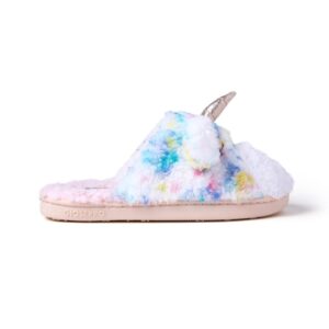 Papuci pufosi cu model unicorn - Multicolor