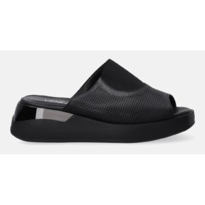 Papuci cu platforma wedge din piele