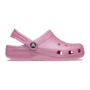 Saboti slingback cu aspect stralucitor - Roz deschis