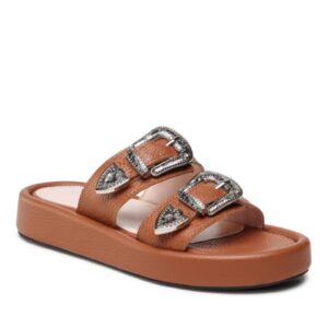 Papuci dama L37 - Piele naturala - 209712636 - Maro