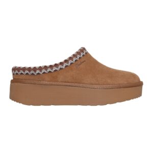 Saboti din piele intoarsa Keep Cozy - Caramel