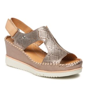 Sandale dama - 301913580 - Gri - Piele intoarsa - Gri
