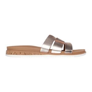 Papuci de piele ecologica Desert Kiss - Auriu rose