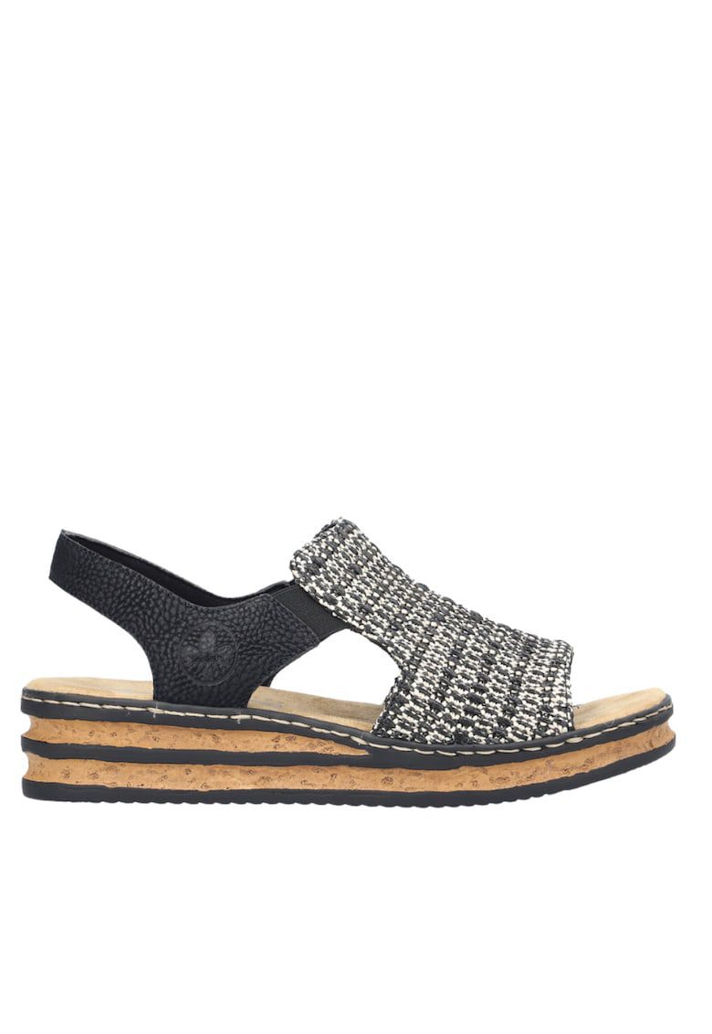 Sandale casual - dama - ANTISTRES - 62971-00 negru - textil - Negru