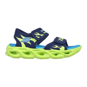 Sandale din material textil cu velcro Thermo-Splash Heat-Flo - Verde lime/Bleumarin