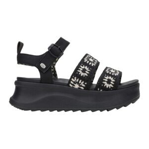 Sandale din material textil cu talpa wedge