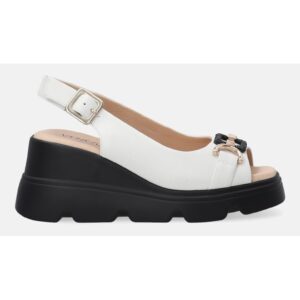 Sandale wedge din piele -