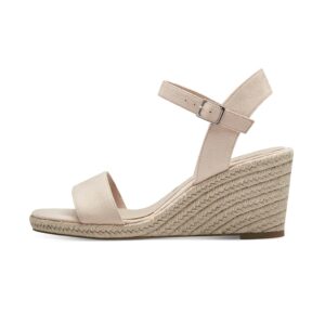 Sandale-espadrile cu talpa wedge - Alb murdar
