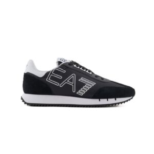 Pantofi sport pentru Barbati - black white vintage - X8X101-XK257-U448 - Negru - Negru