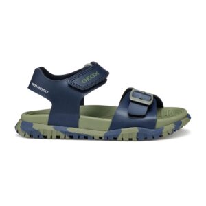 Sandale din piele ecologica rezistente la apa - Bleumarin