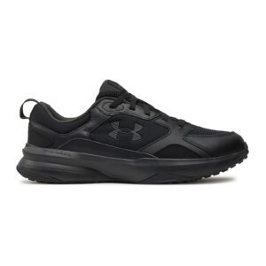 Pantofi Charged Edge din piele cu insertii din plasa pentru antrenament - Negru