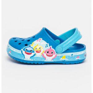 Saboti slingback cu imprimeu - Albastru