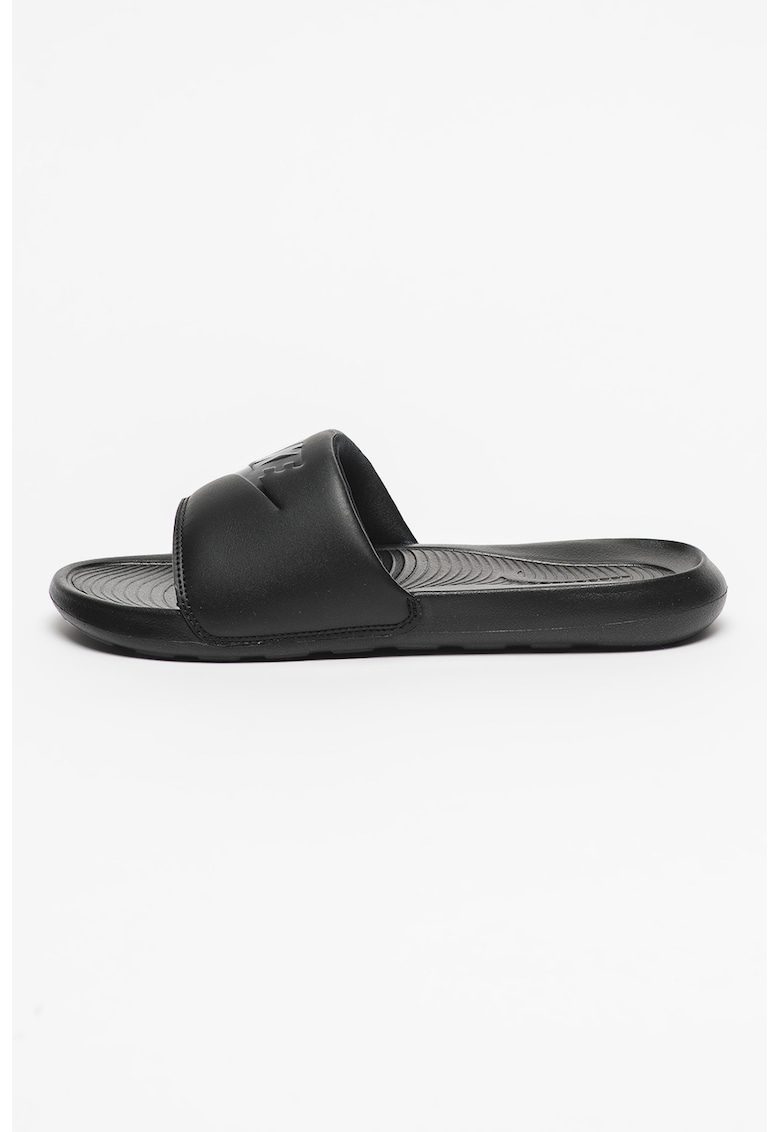 Papuci cu imprimeu logo Victori - Onyx Black