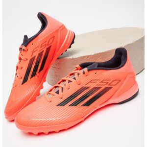 Pantofi pentru fotbal F50 League Turf - Negru/Roz aprins