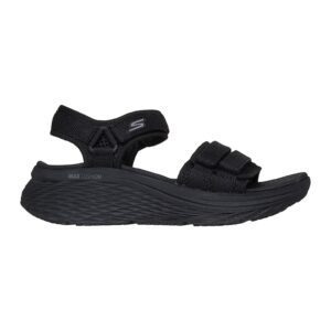 Sandale cu talpa plata si velcro - Negru