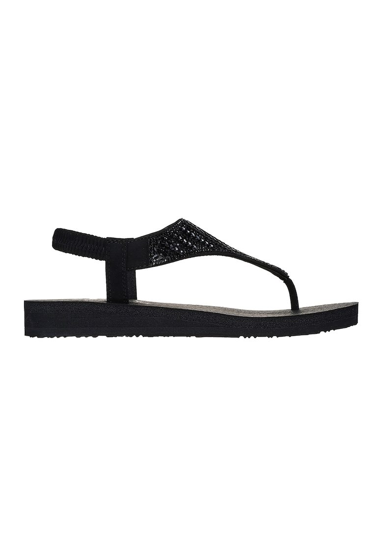 Sandale cu strasuri - Negru