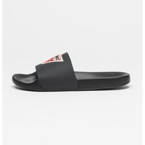 Papuci cu logo contrastant - Negru