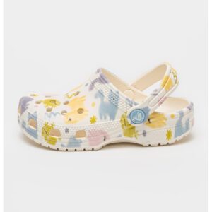 Saboti cu model clasic si imprimeu animale - Roz pastel/Lila/Crem