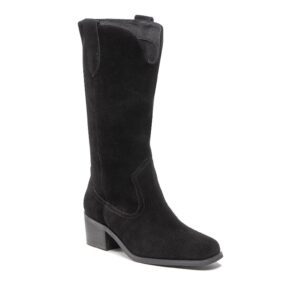 Cizme dama - 301576006 - Piele naturala - Negru - Negru