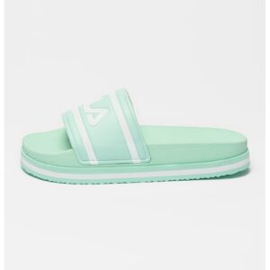 Papuci flatform cu imprimeu logo Morro Bay - Verde pal