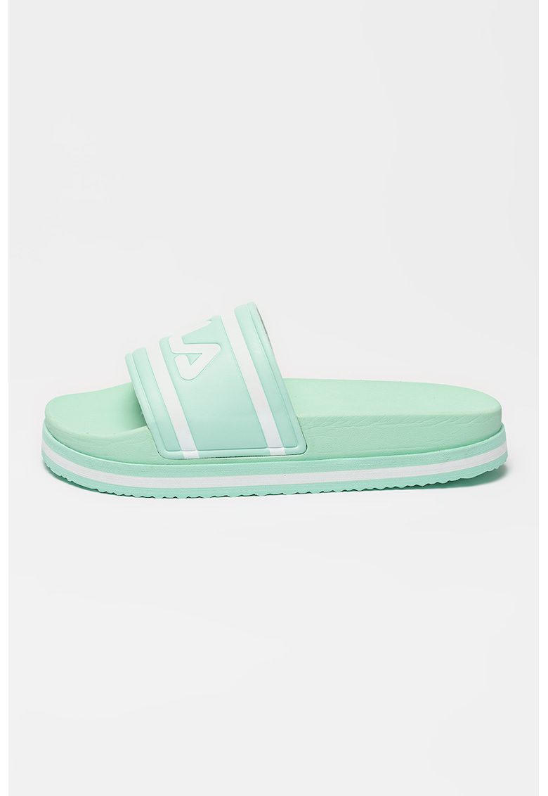 Papuci flatform cu imprimeu logo Morro Bay - Verde pal