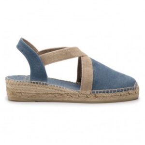 Espadrile femei -  cusute manual - albastru -