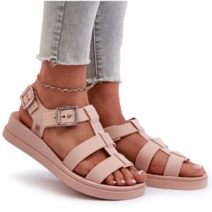 Sandale  pentru dama - din cauciuc - culoare roz - Roz
