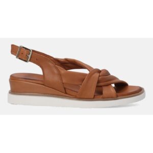 Sandale wedge cu model impletit