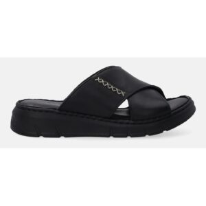 Papuci demiwedge din piele