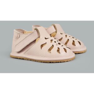 Sandale Barefoot din piele naturala - Shira - Roz - Roz pal