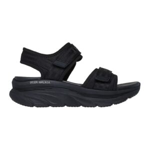 Sandale cu talpa wedge si inchidere velcro D'Lux Walker-Adored - Negru